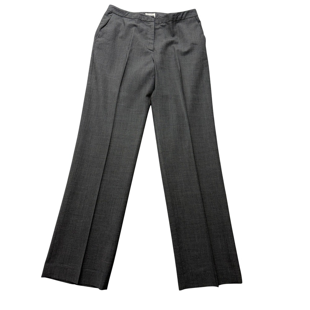 Brooks Womens‎ 10 Gray Wool Stretch Dress Pants Straight Leg Workwear
